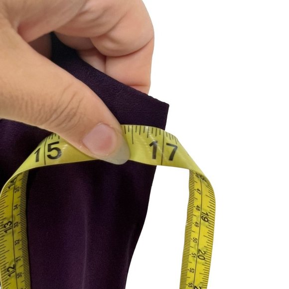 Vintage 90s Scott McClintock Purple Sleeveless Tapered Full Length Dress 4 - Picture 10 of 12